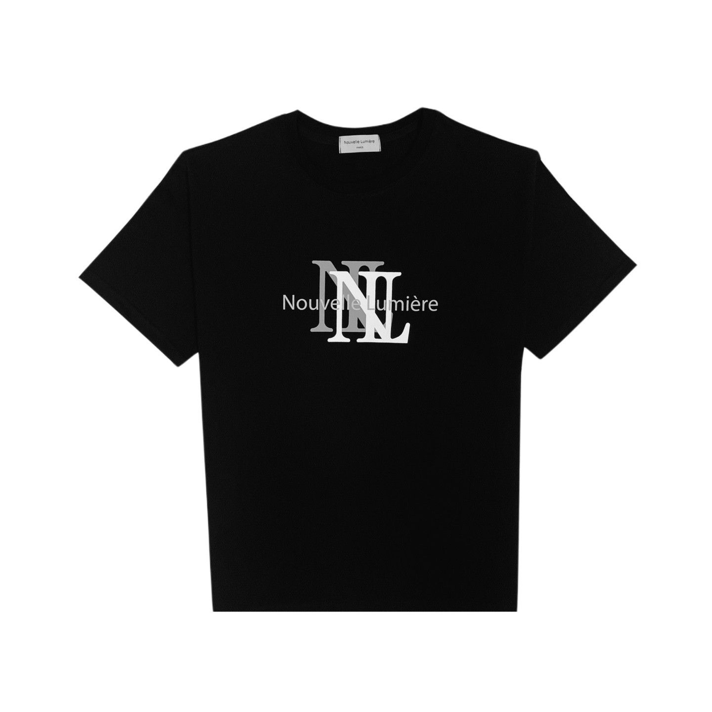 누벨르미에르 더블로고 블랙 반팔 티셔츠